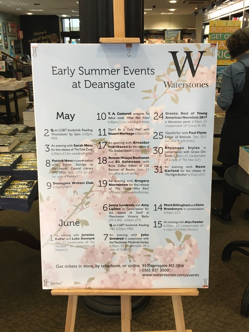 Waterstones Deansgate events programme